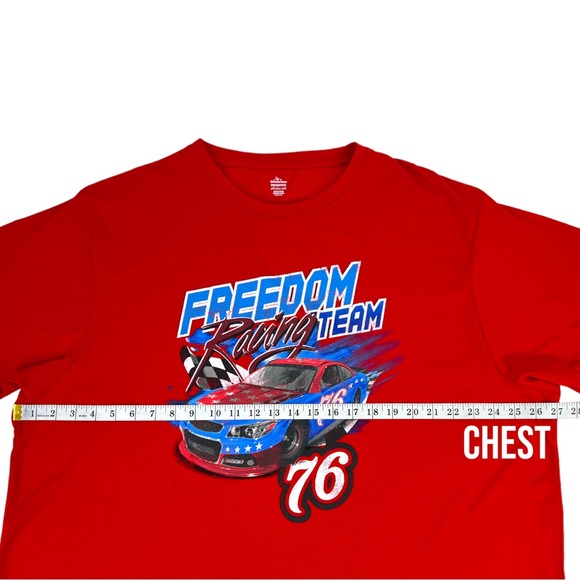 Patriotic USA Freedom Racing 76 MEN'S 3XL Graphic T-Shirt America July 4th Red - Picture 10 of 13
